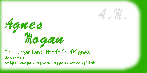 agnes mogan business card